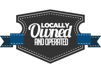Locally owned and operated badge for about us page