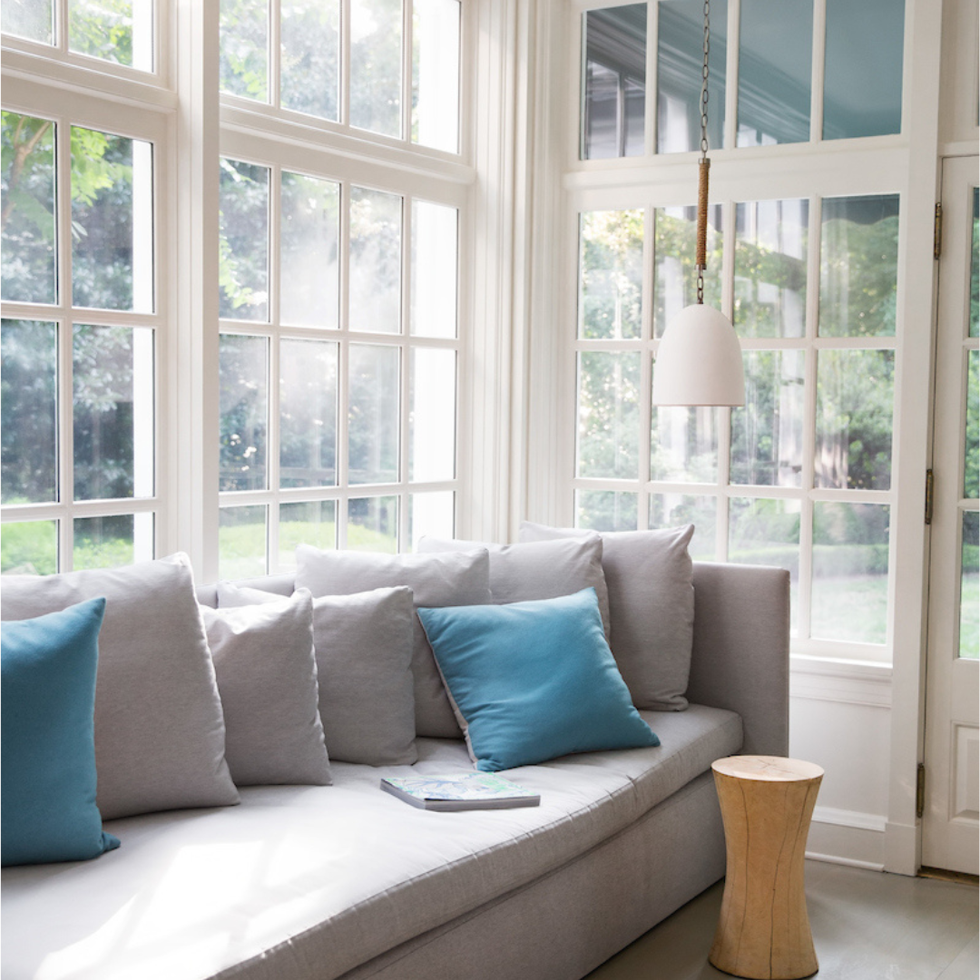 hanging light with pillows