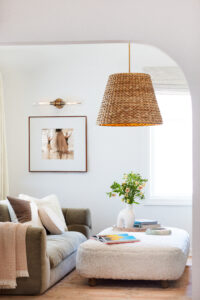 Pendant Lighting Fixture hanging in living room